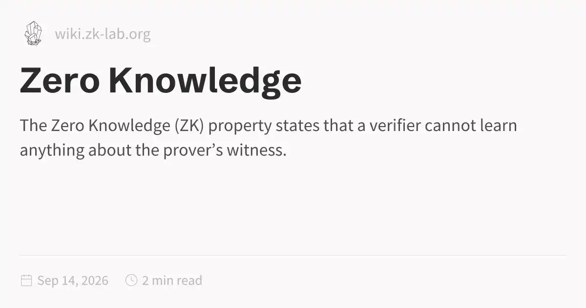 Zero Knowledge