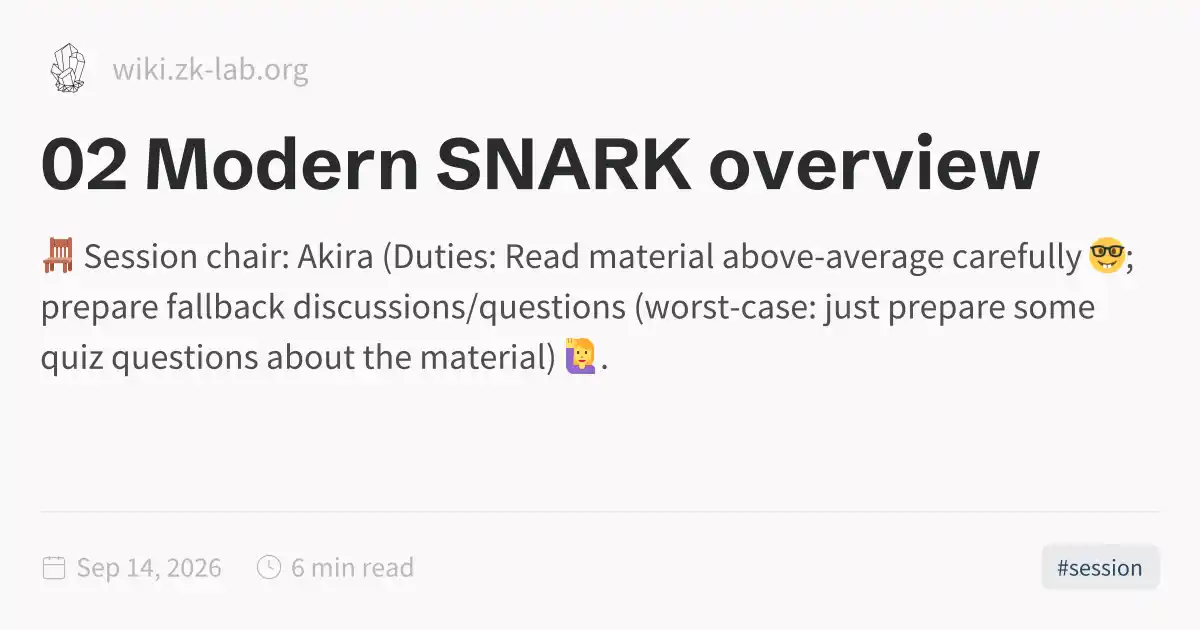 02 Modern SNARK overview